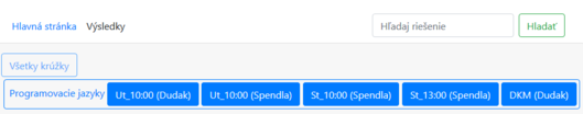 Menu úvodnej stránky SolutionsPresenter